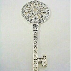 Intricate Silver (925) Key Pendant